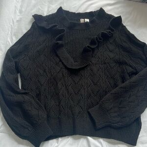 H&M women’s black knit sweater size XL
